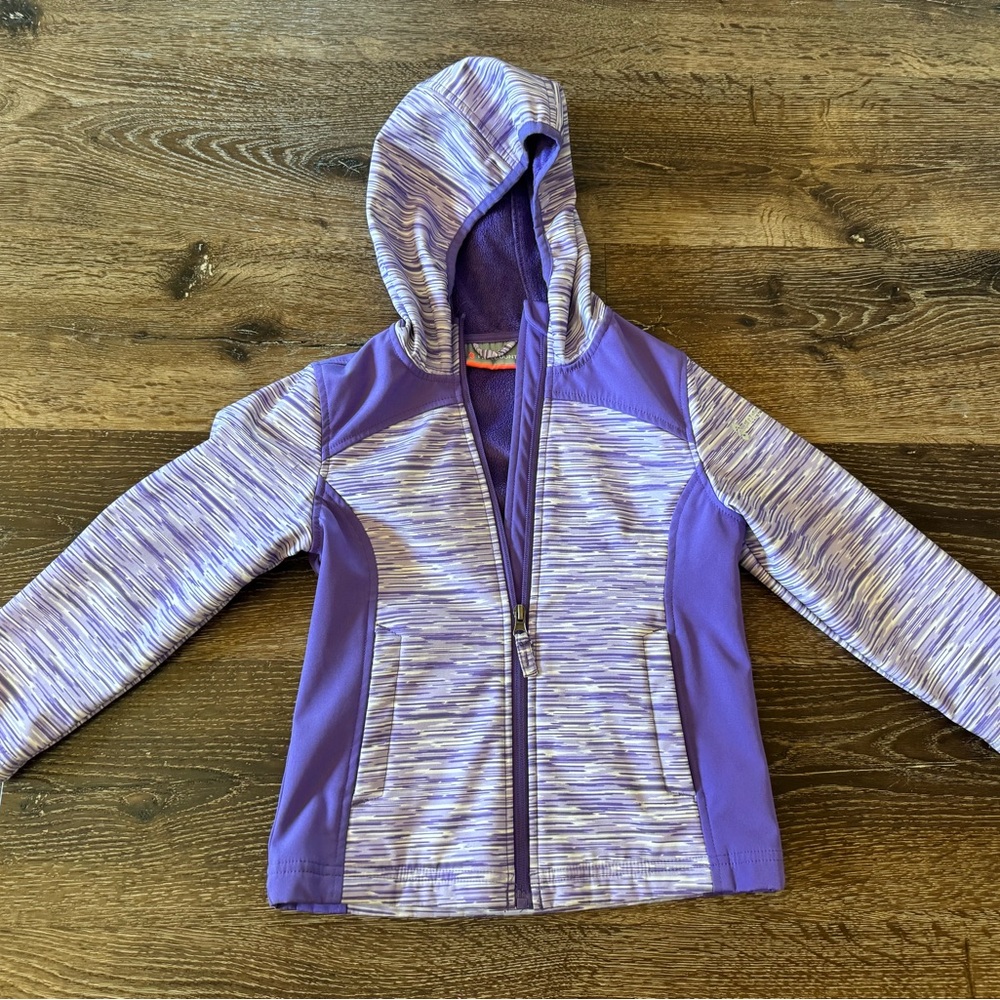 Kids Purple Hooded Jacket - Lightweight